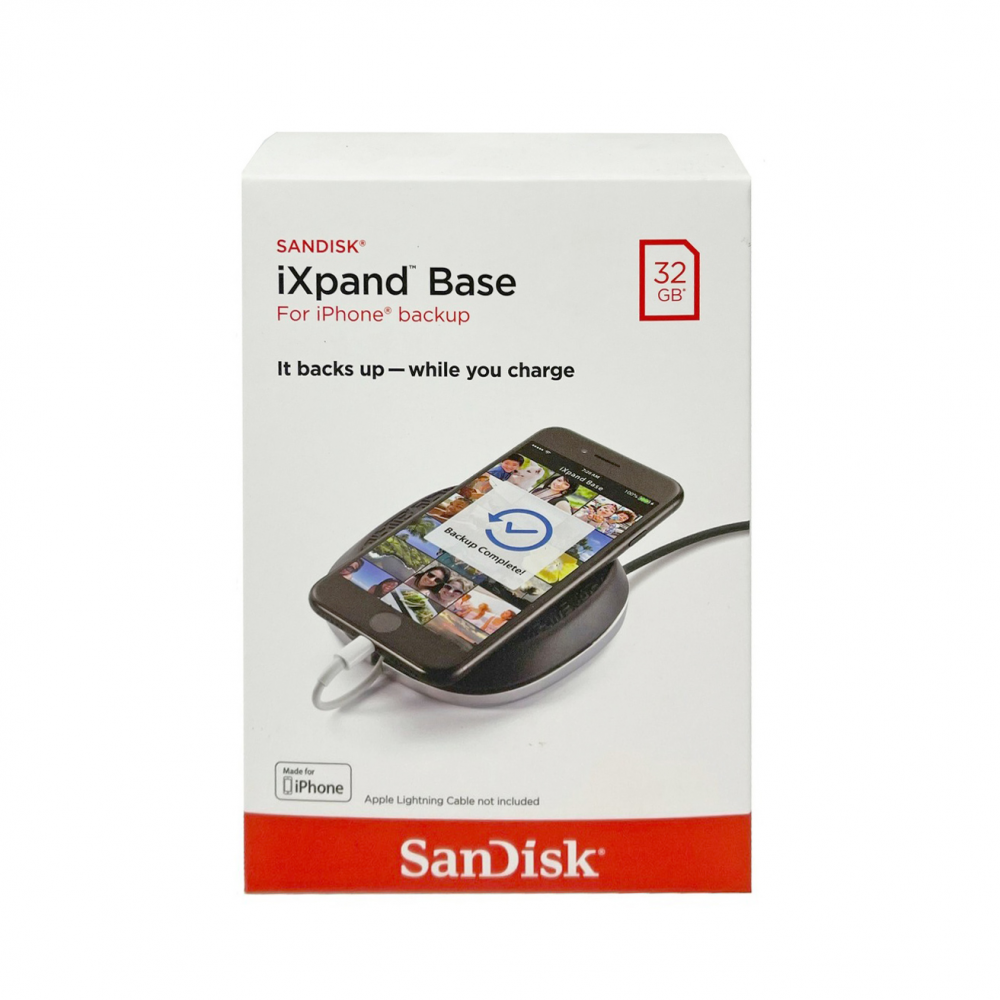 SanDisk iXpand Base punjač za iPhone sa memorijom za automatski back-up slika i videa 32GB