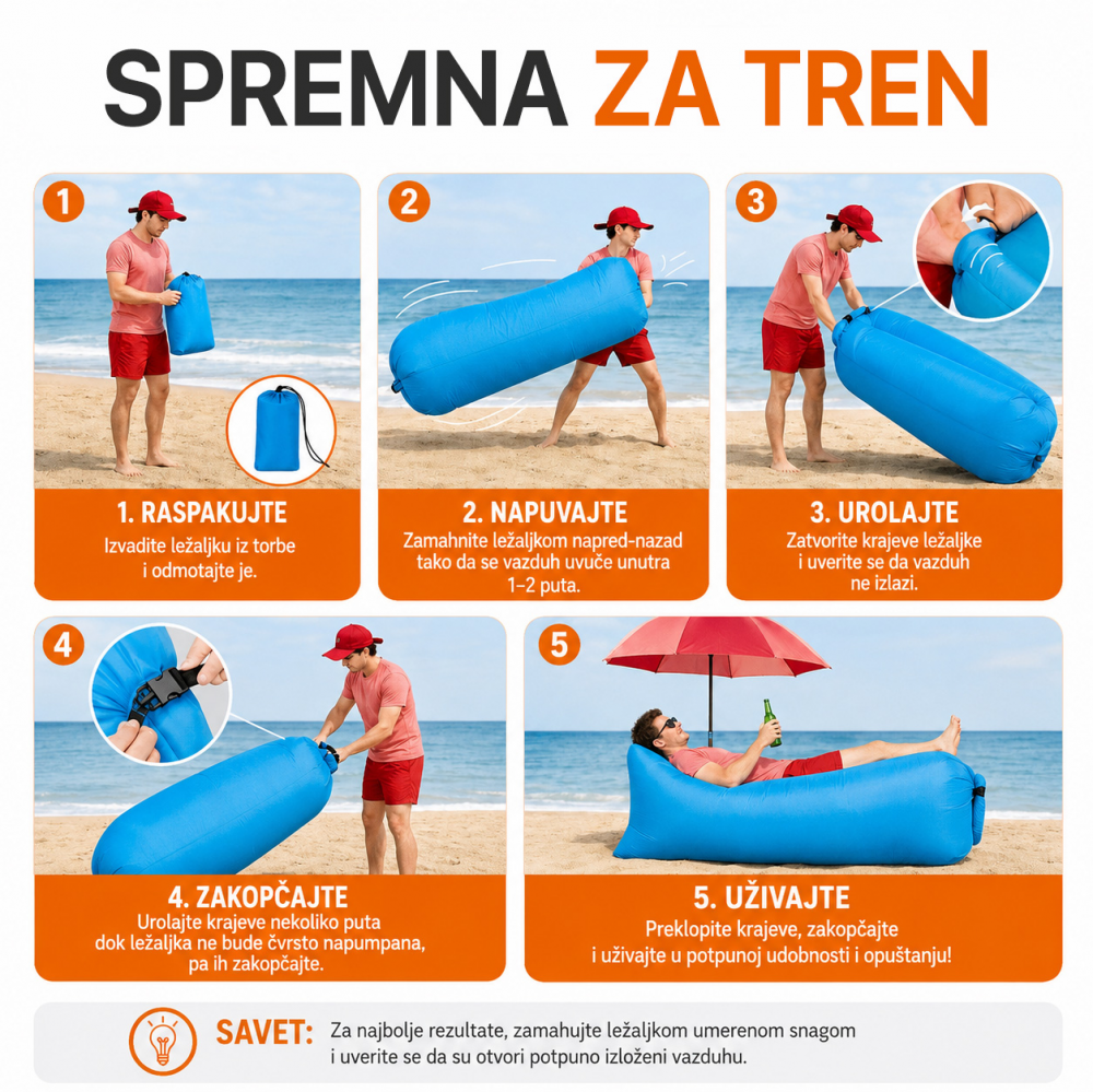 Sofa na naduvavanje JWD ljubicasta
