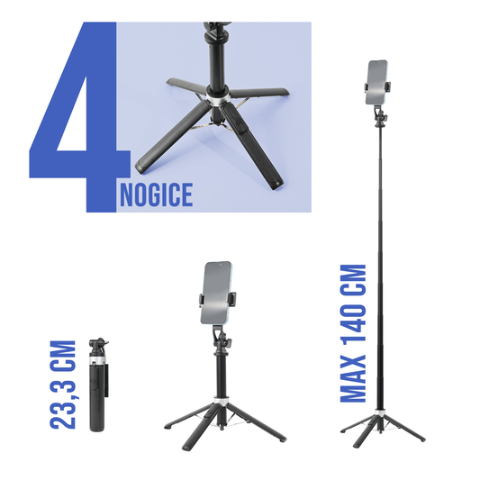 Selfie stick U69 + tripod crni