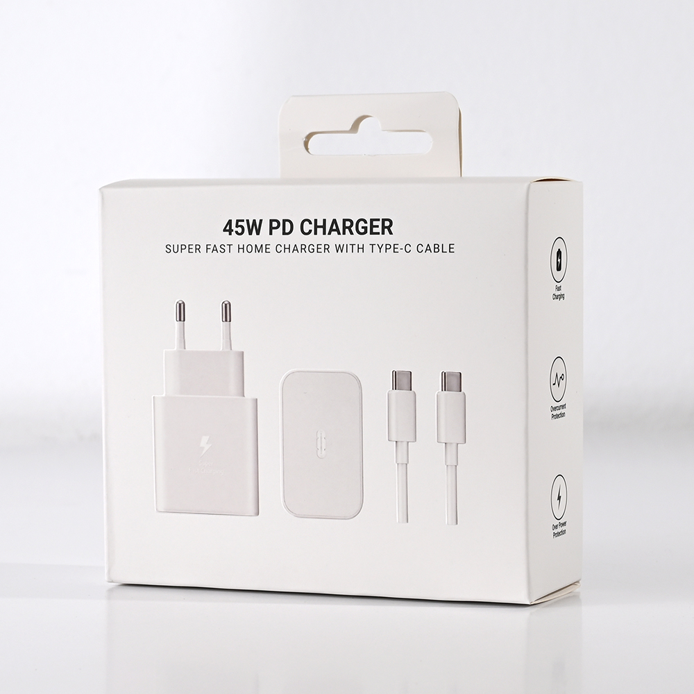 Kucni Punjac Pluginn AJ-45 PD Fast 45W redizajn za Samsung sa PD Type C kablom CE beli