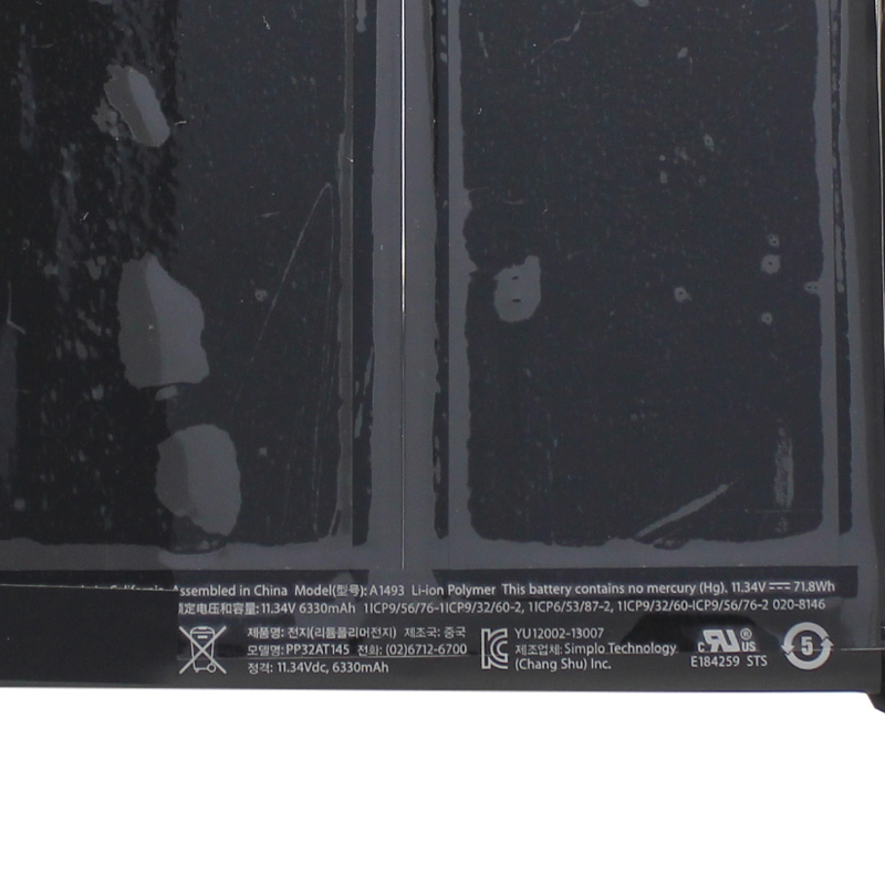 Baterija za laptop Apple A1493 A1502 71.8WH