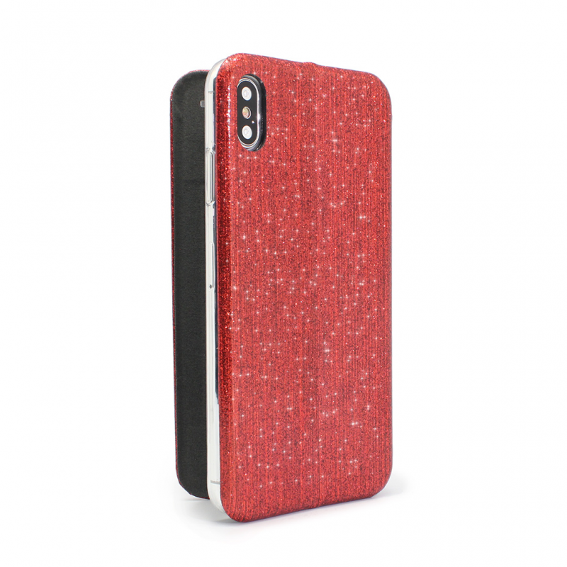 Torbica Flip Crystal za iPhone XS Max crvena
