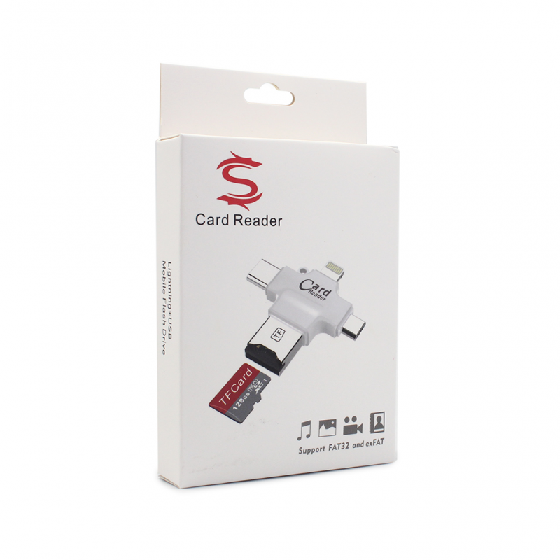 Citac kartica za iPhone + Type C + micro USB + USB