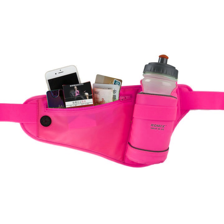 Torbica oko struka Romix RH23 za bidon pink