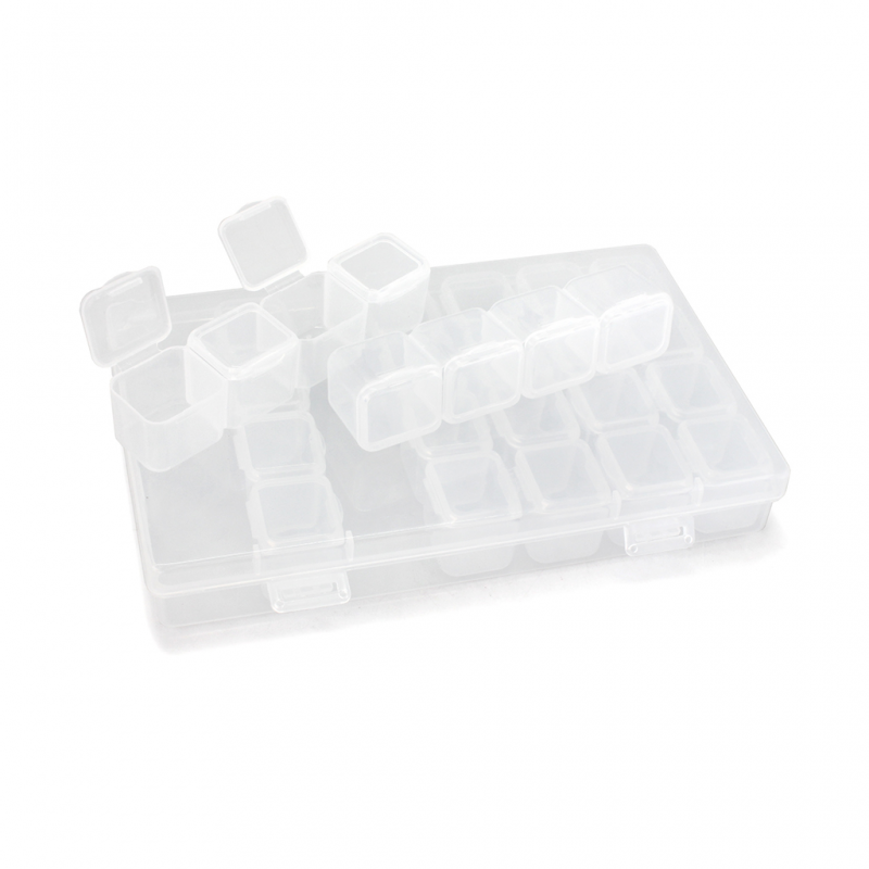 Set kutijica za sitne delove 333-1 28 mesta i kutija transparent