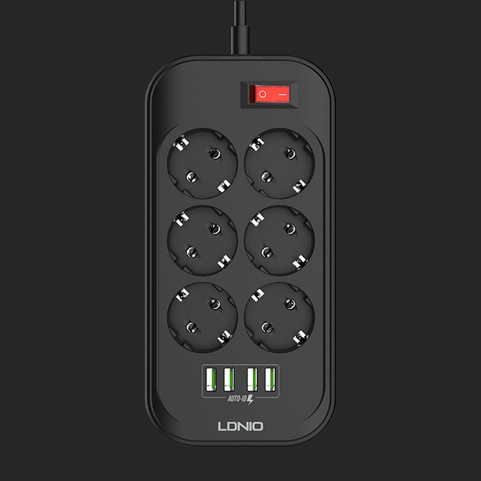 Produzni kabl LDNIO SE6403 6 uticnica 4xUSB 2.0m