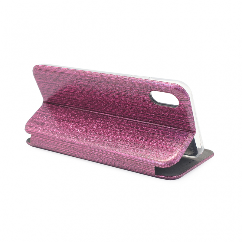 Torbica Flip Crystal za iPhone XS Max pink