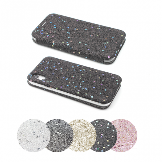 Torbica Flip Diamond za iPhone XS Max bela