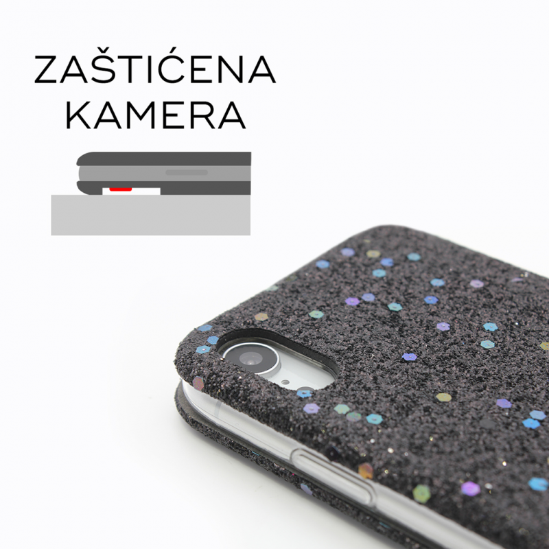 Torbica Flip Diamond za iPhone XS Max bela