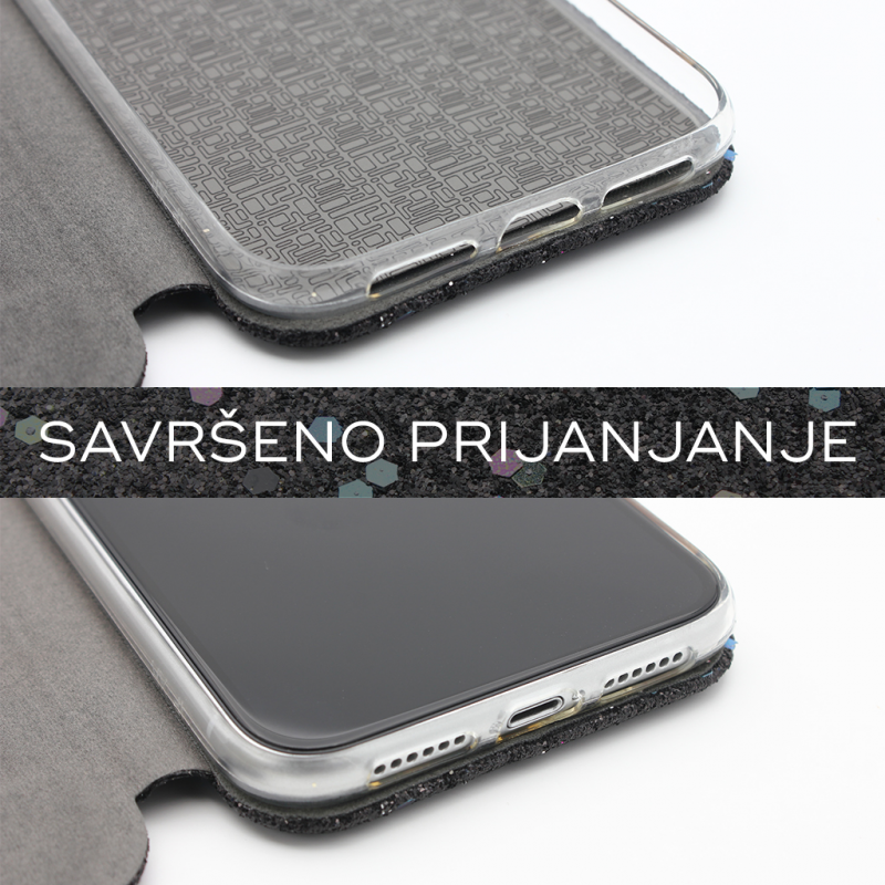 Torbica Flip Diamond za iPhone XS Max bela