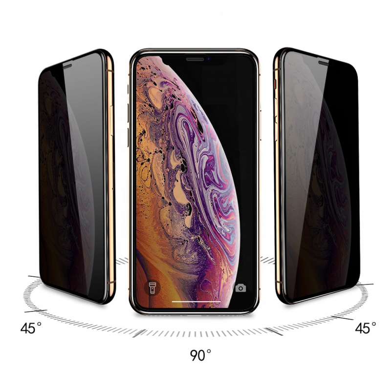 Zastitno Staklo Tempered glass Privacy 2.5D full glue za iPhone XS Max crni