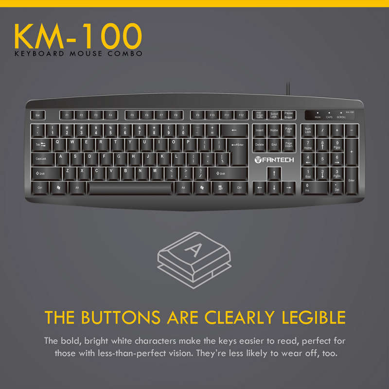 Combo mis i tastatura Fantech KM-100 crni