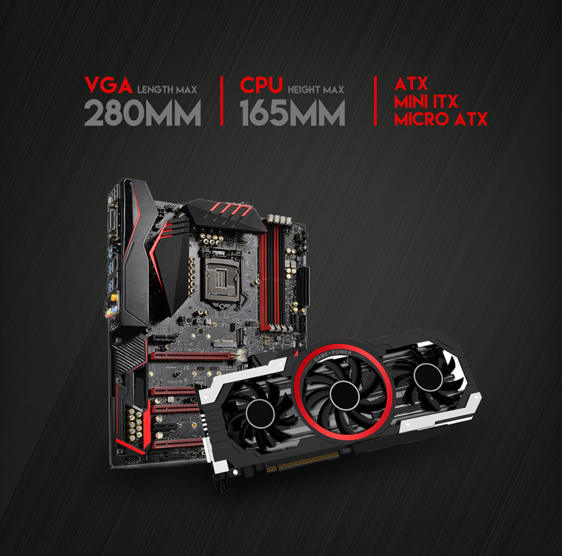 Kuciste Gaming Fantech CG72 Midi crno