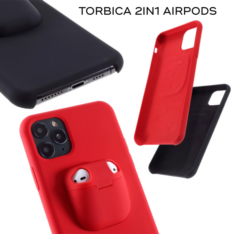 Torbica 2in1 airpods za iPhone XS Max crna