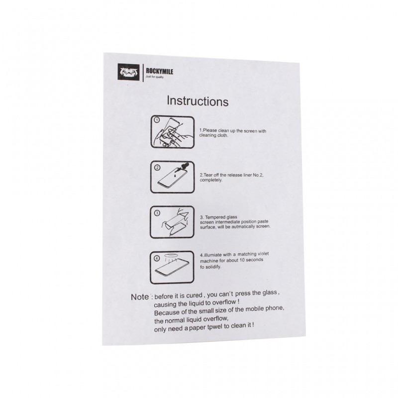 Zastitno Staklo Tempered glass Rockymile UV Matte Full Glue + Lampa za Samsung N970F Galaxy Note 10
