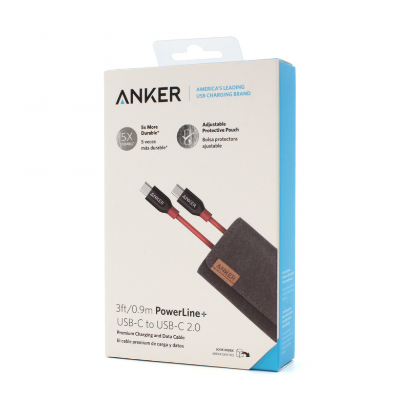 Data kabl ANKER A8187 PD crveni 0.9m
