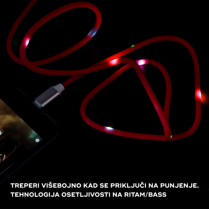 Data kabl KUCIPA K257 micro USB 1m crveni