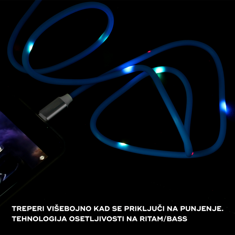 Data kabl KUCIPA K257 micro USB 1m plavi
