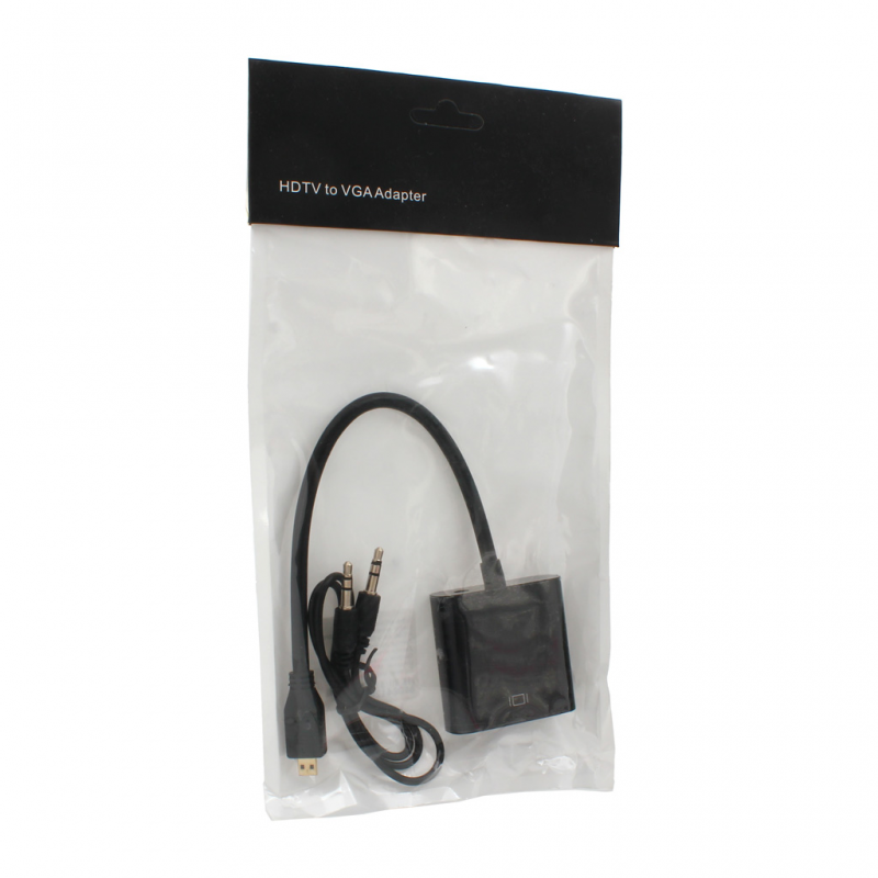 Adapter Micro HDMI na VGA Z + audio JWD-HDMI1