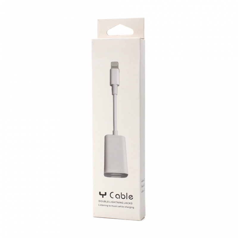 Adapter za slusalice i punjenje IP-8 iPhone lightning beli