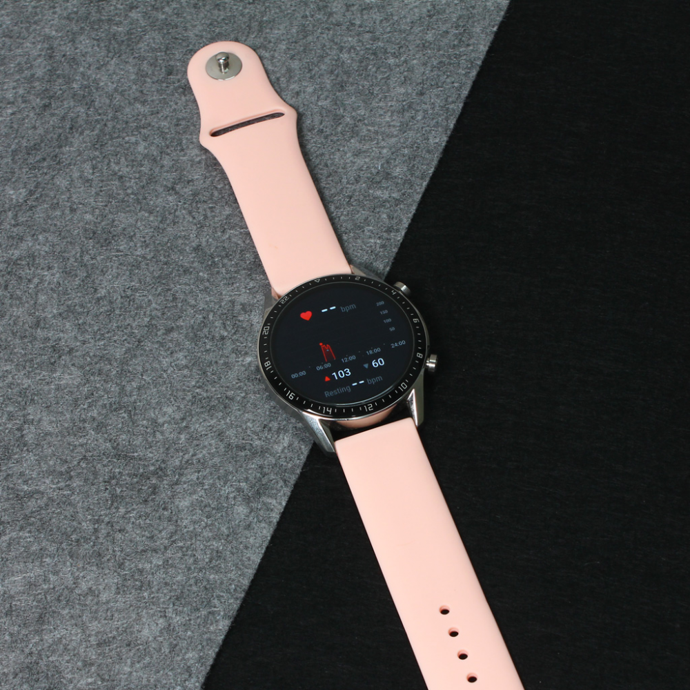 Narukvica plain za smart watch 22mm roze