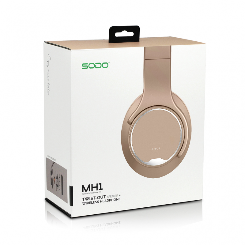 Bluetooth slusalice Sodo MH1 zlatne