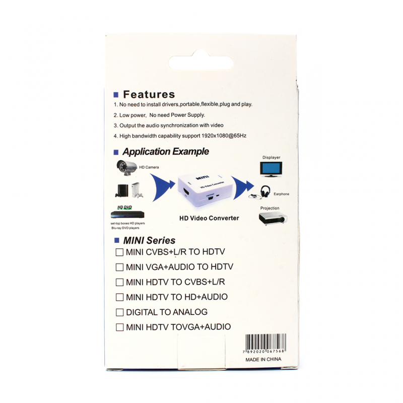 Adapter Box HDMI na VGA JWD-H3