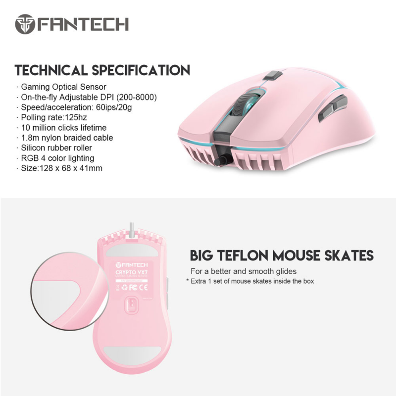 Mis Gaming Fantech VX7 Crypto Sakura