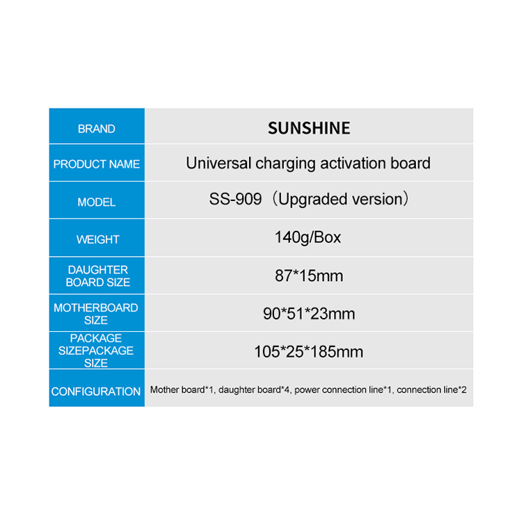 Tester ploce sa testerom brzine punjenja baterija Sunshine SS 909 univerzalni