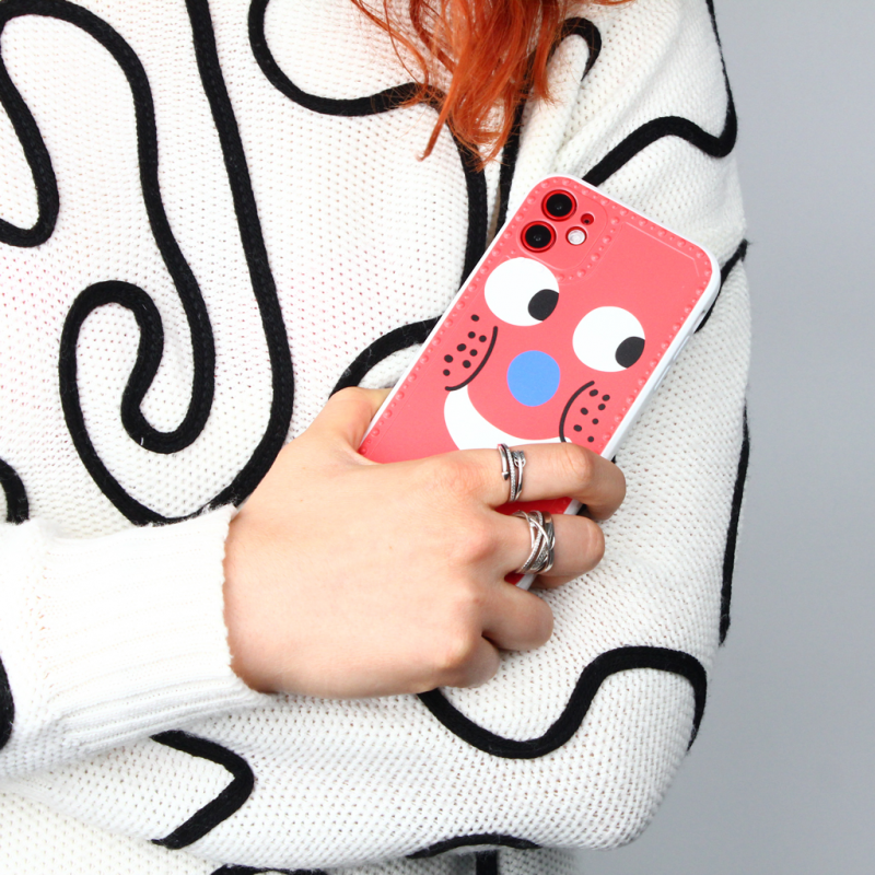 Torbica Smile face za iPhone 12 6.1 crvena