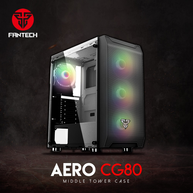 Kuciste Gaming Fantech CG80 Midi crno