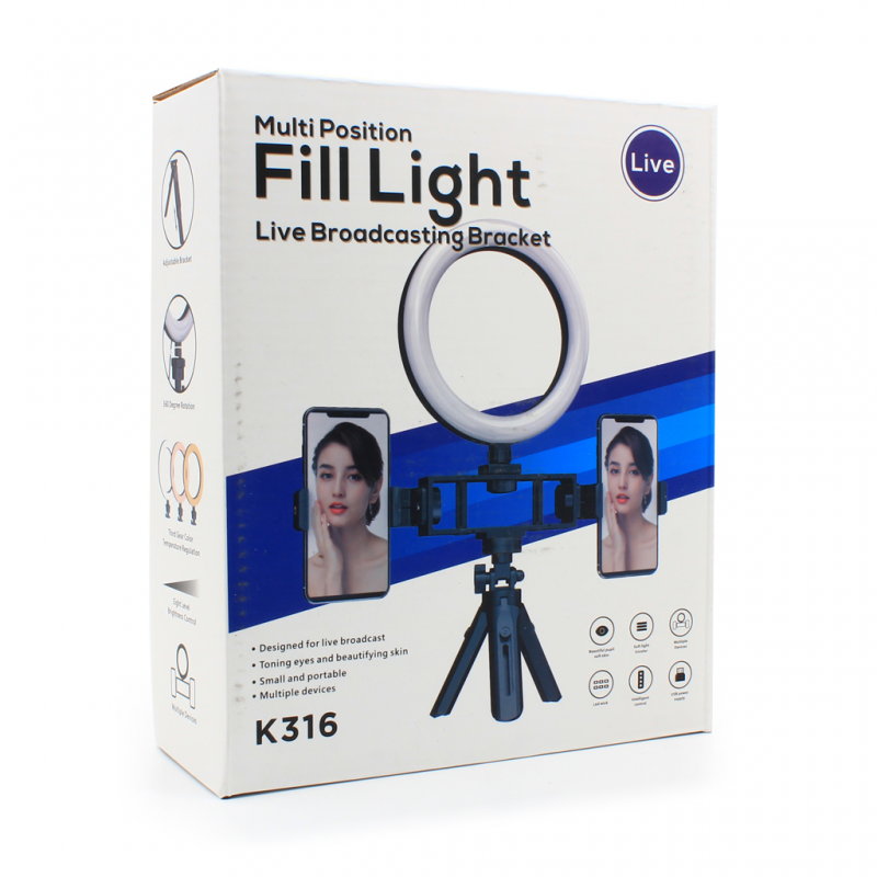 Drzac za mobilni telefon K316 sa LED lampom 2u1