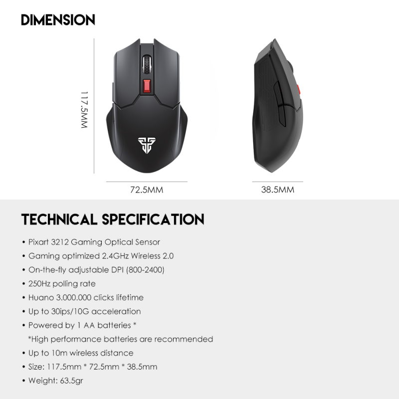 Mis Wireless Fantech WG11 Cruiser space edition