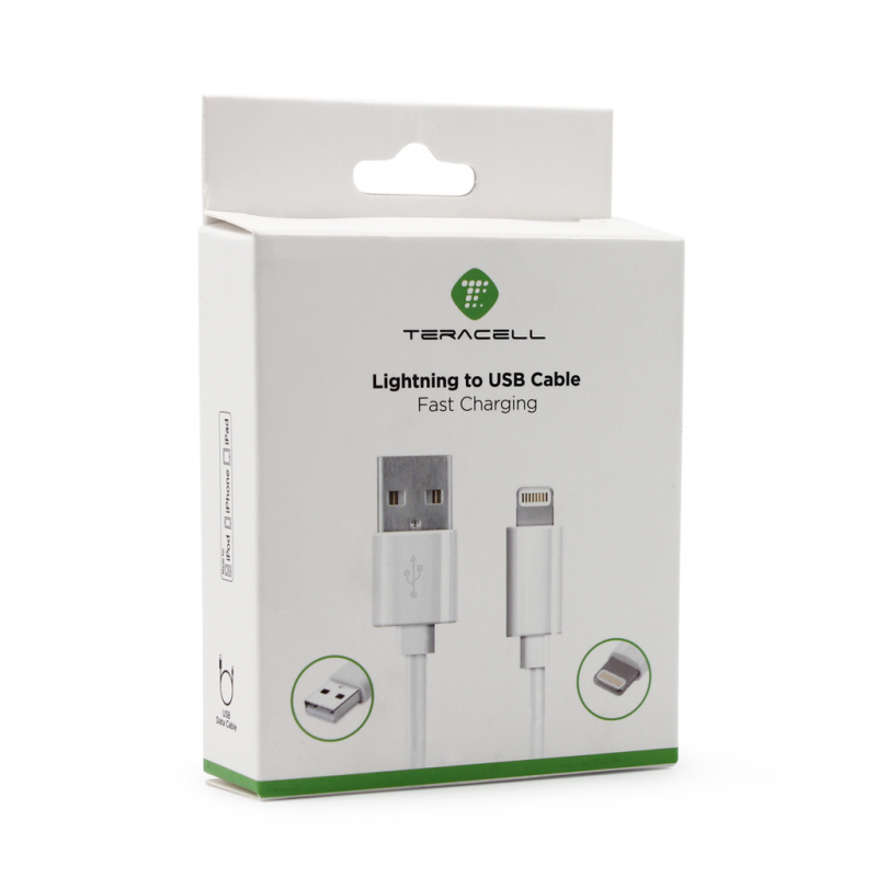 Data kabl Teracell Plus 2.4A za iPhone lightning crni 2m