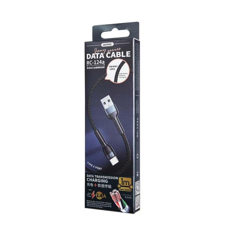 Data kabl REMAX RC-124a 2.4A Type C crni
