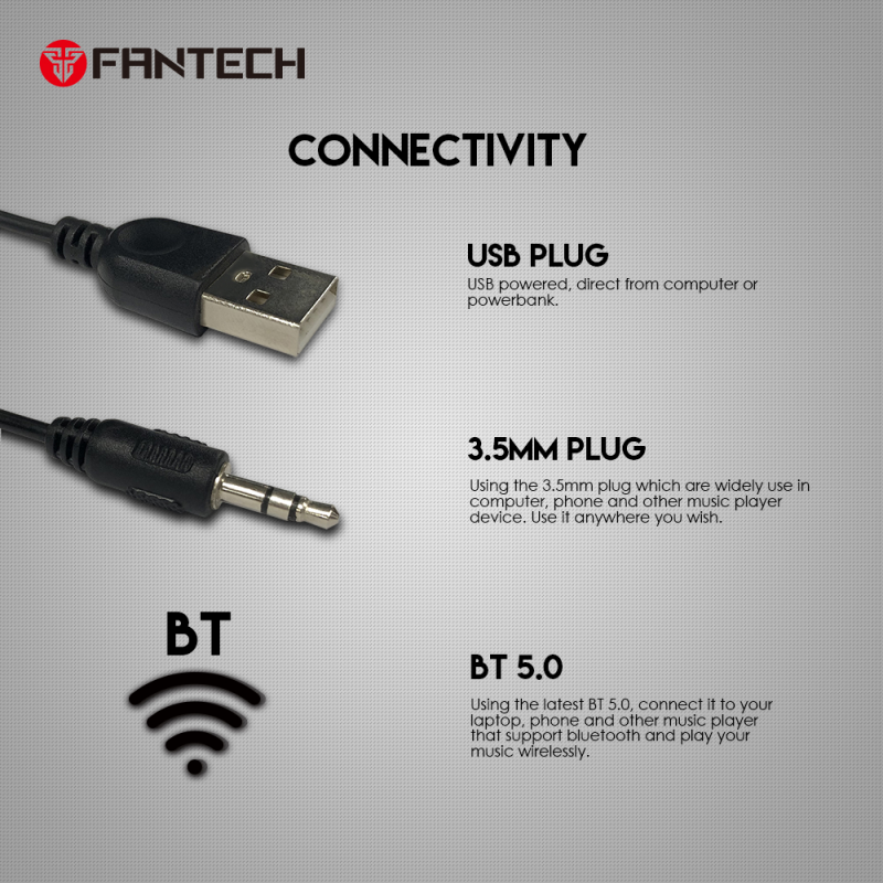Laptop zvucnici Fantech GS301 Trifecta crni