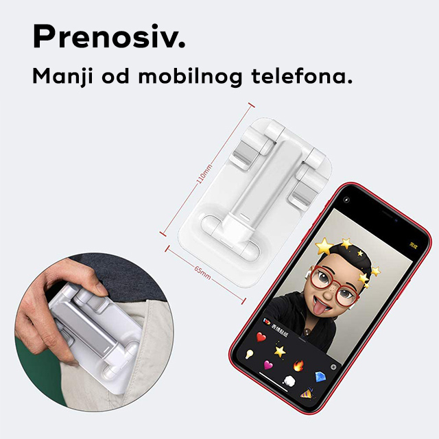 Fleksibilni drzac za mobilni telefon crni