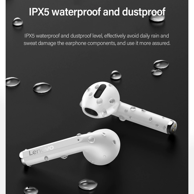 Bluetooth slusalice Lenovo LP2 Airpods bele