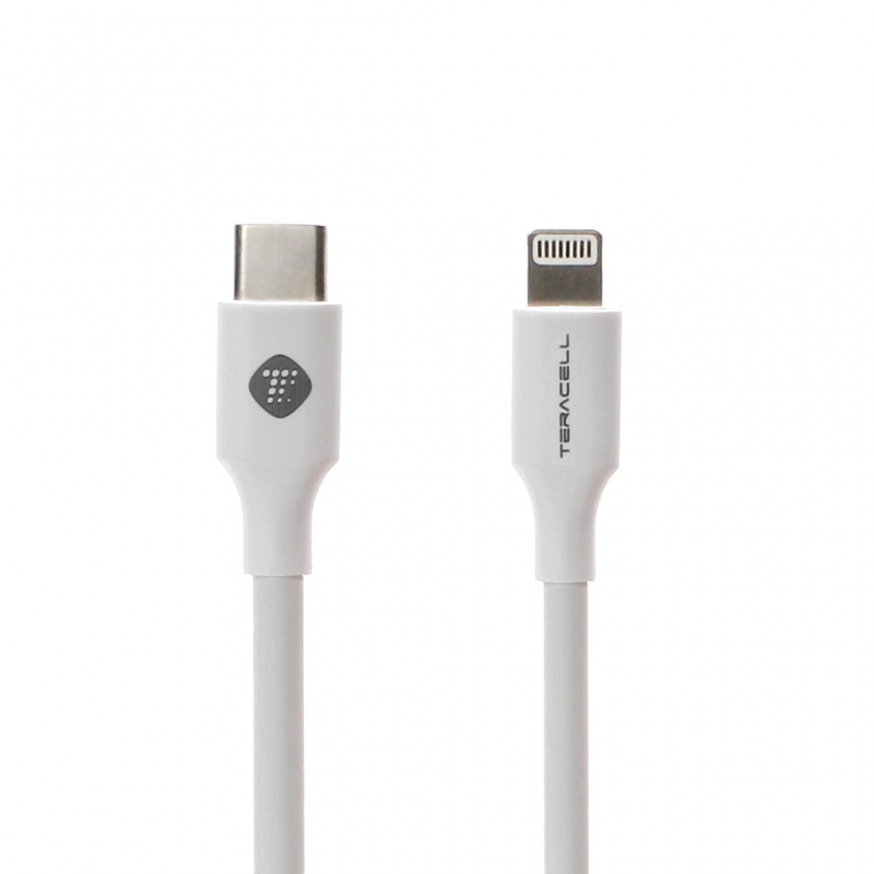 Data kabl Teracell Plus 27W PD Type C za iPhone 11/12/13 lightning beli 2m
