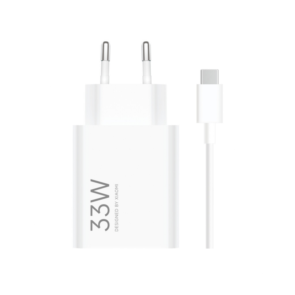 Kucni punjac Xiaomi QC 33W sa USB na Type C kablom beli