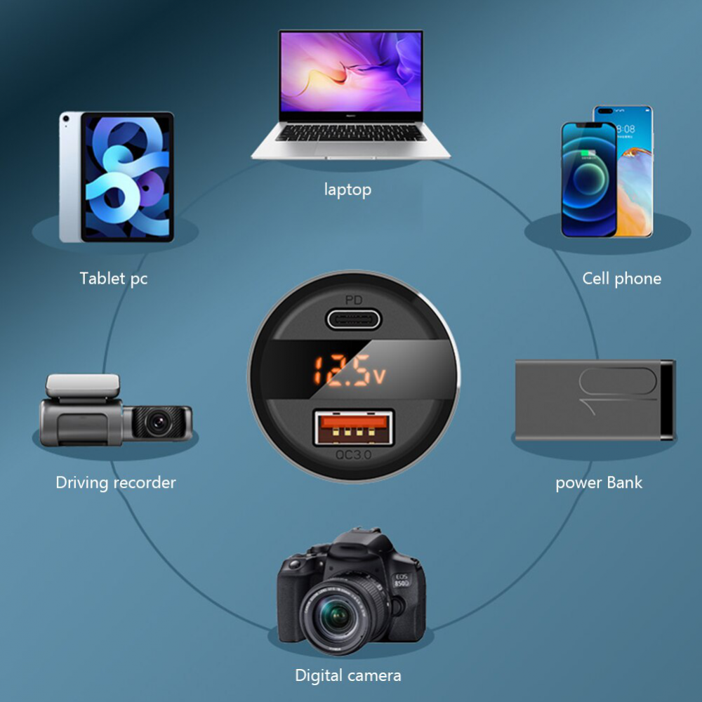 Auto punjac SC01 Super Charger PD 65W/USB 18W