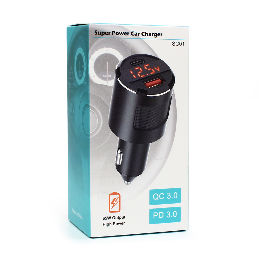 Auto punjac SC01 Super Charger PD 65W/USB 18W