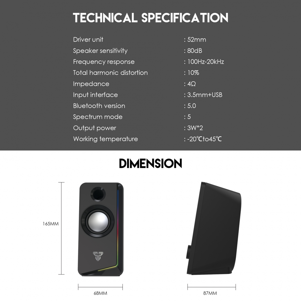 Laptop zvucnici Fantech GS302 Alegro crni