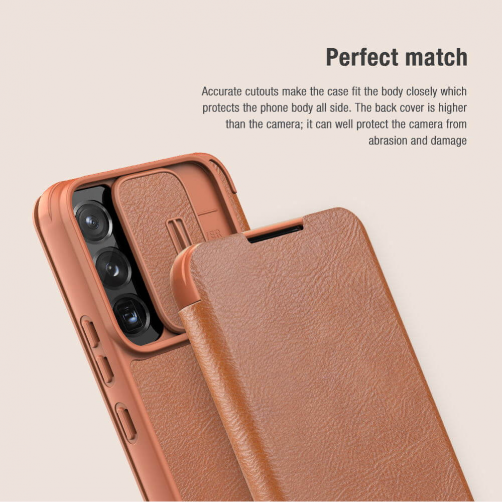 Torbica Nillkin Qin Pro za Samsung S906B Galaxy S22 Plus 5G braon