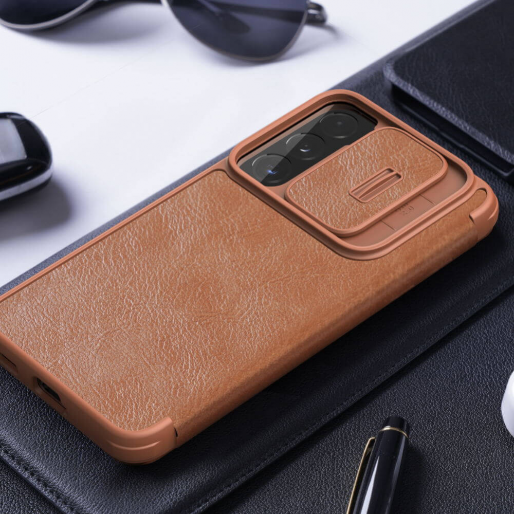 Torbica Nillkin Qin Pro za Samsung S906B Galaxy S22 Plus 5G braon