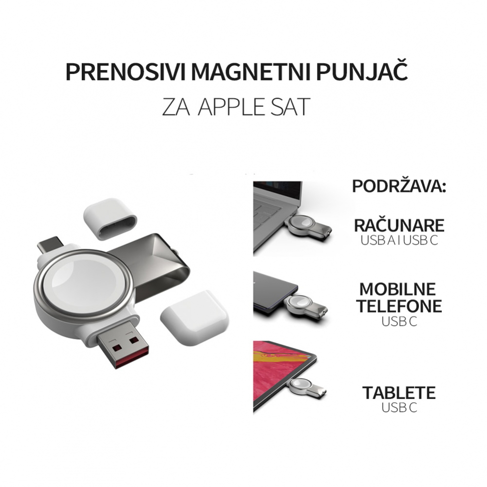 Punjac za Iphone smart watch 3 u 1