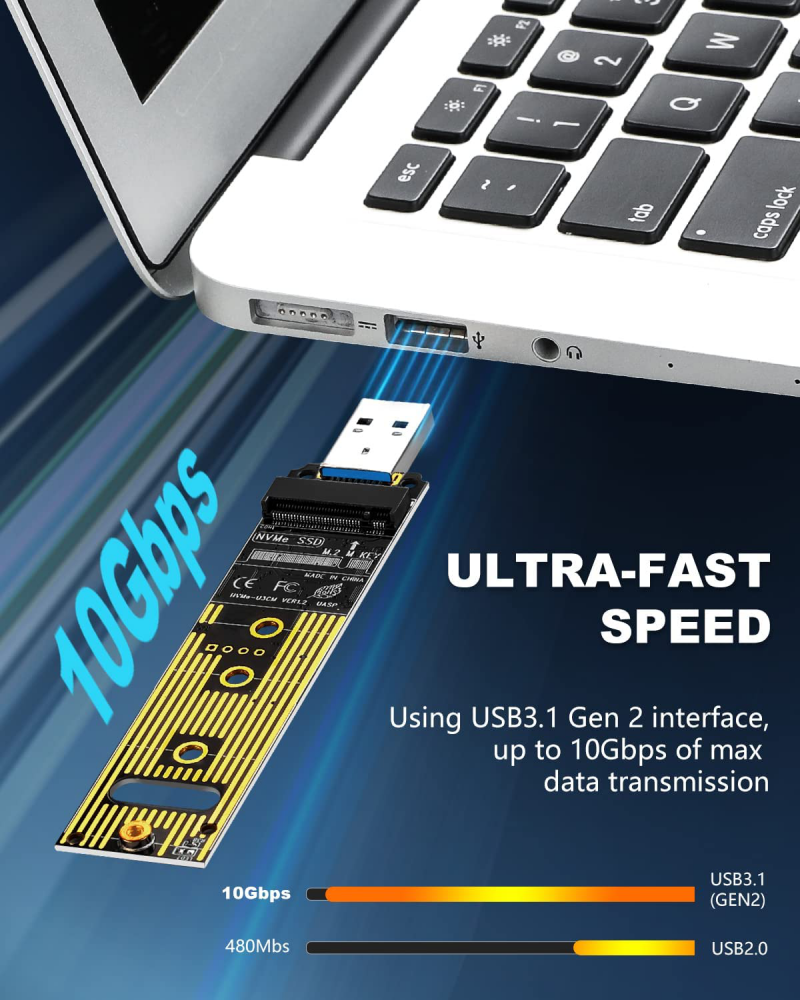 Adapter SSD NVMe na USB 3.0