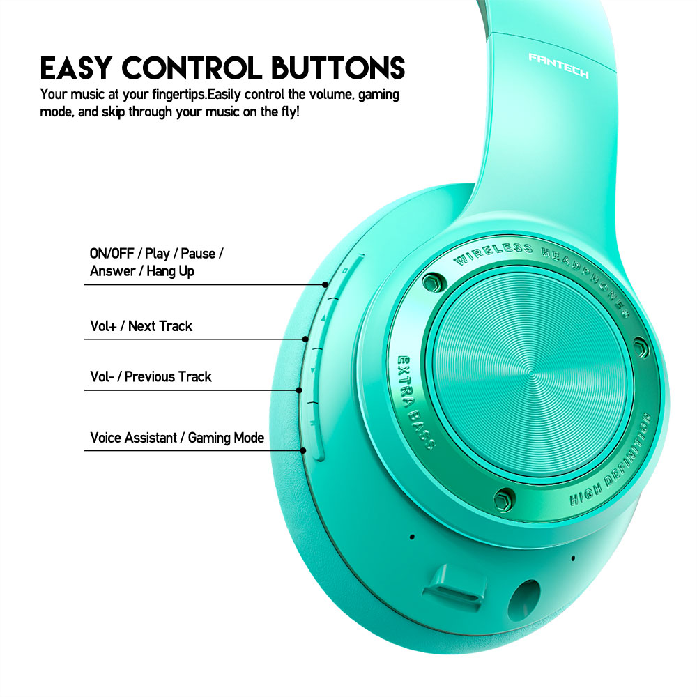 Bluetooth slusalice Fantech WH01 Mint Edition