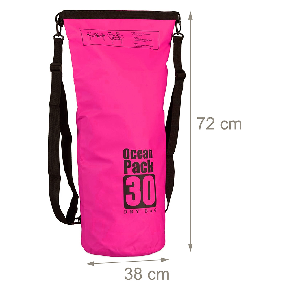 Vodootporna suva torba EL 30L pink