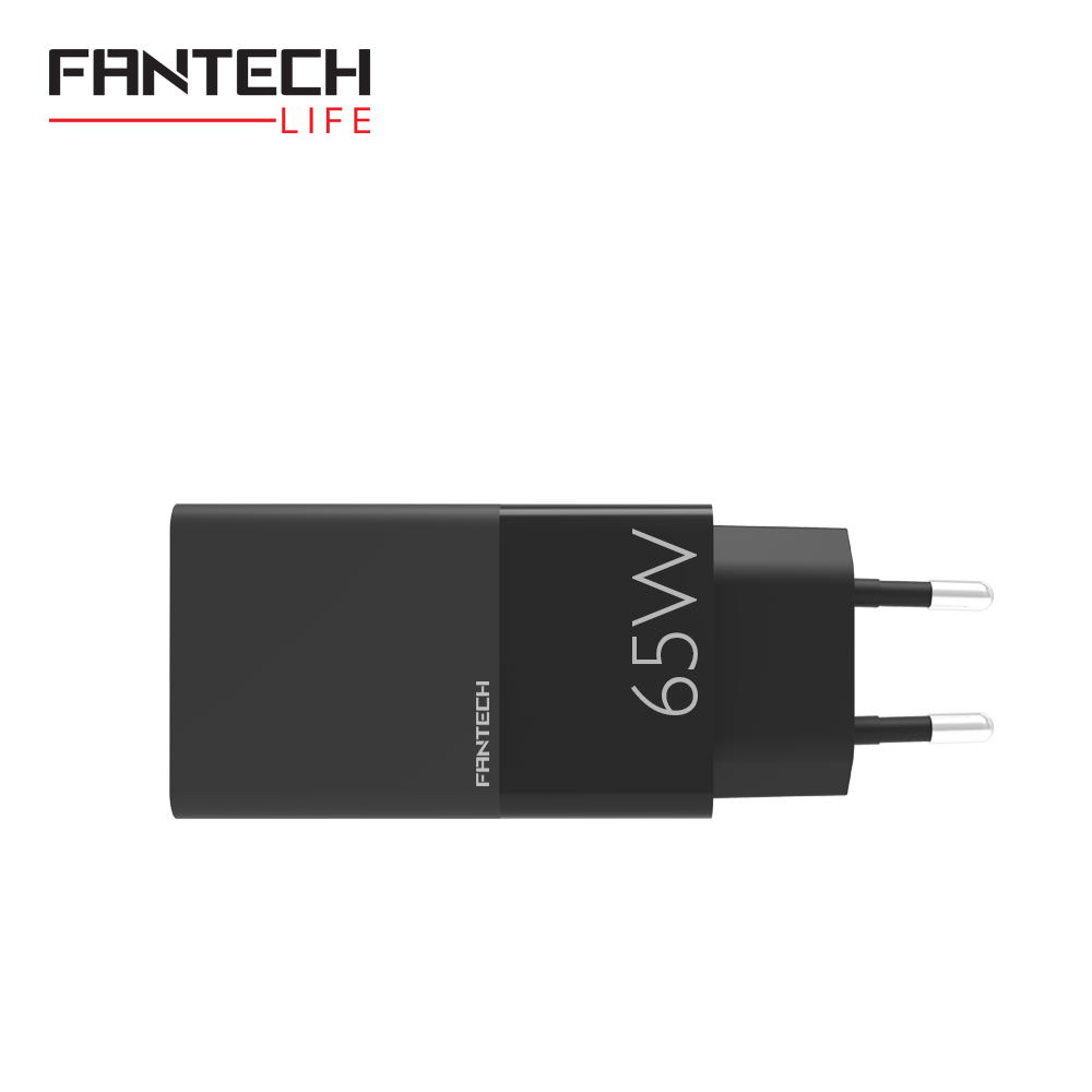 Kucni punjac Fantech CWG301 2xPD + QC 65W crni